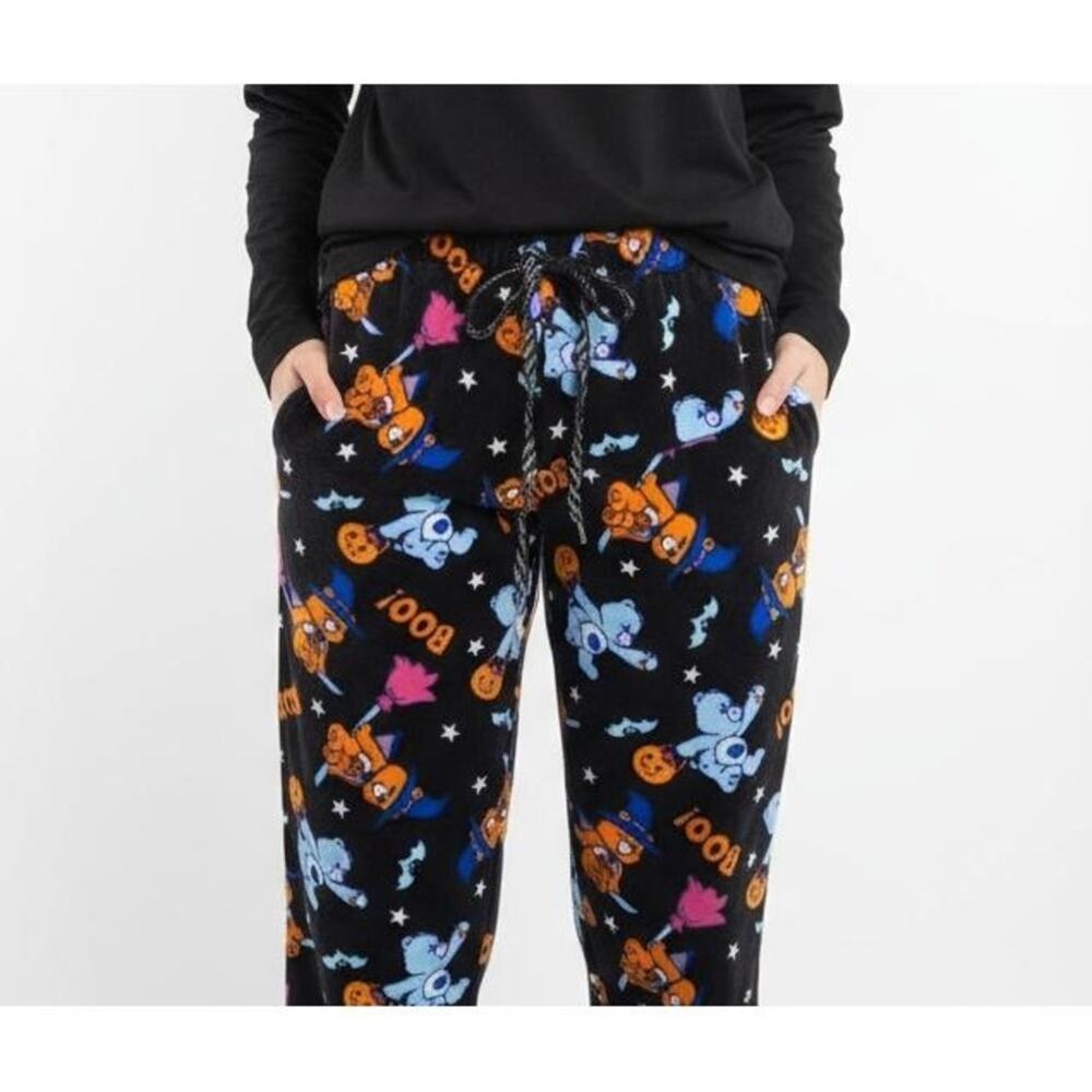 Care Bears Black Multi-Color Halloween Drawstring Lounge Pajama Pants Size Small